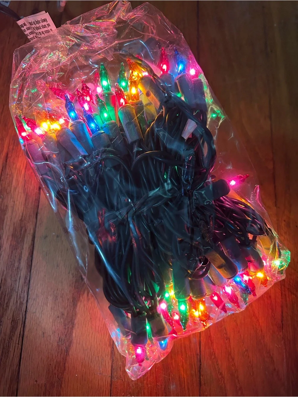 MB 100 Multi-Color Holiday String Lights with Green Wire